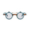 Blue/Turtle with Gray Lenses